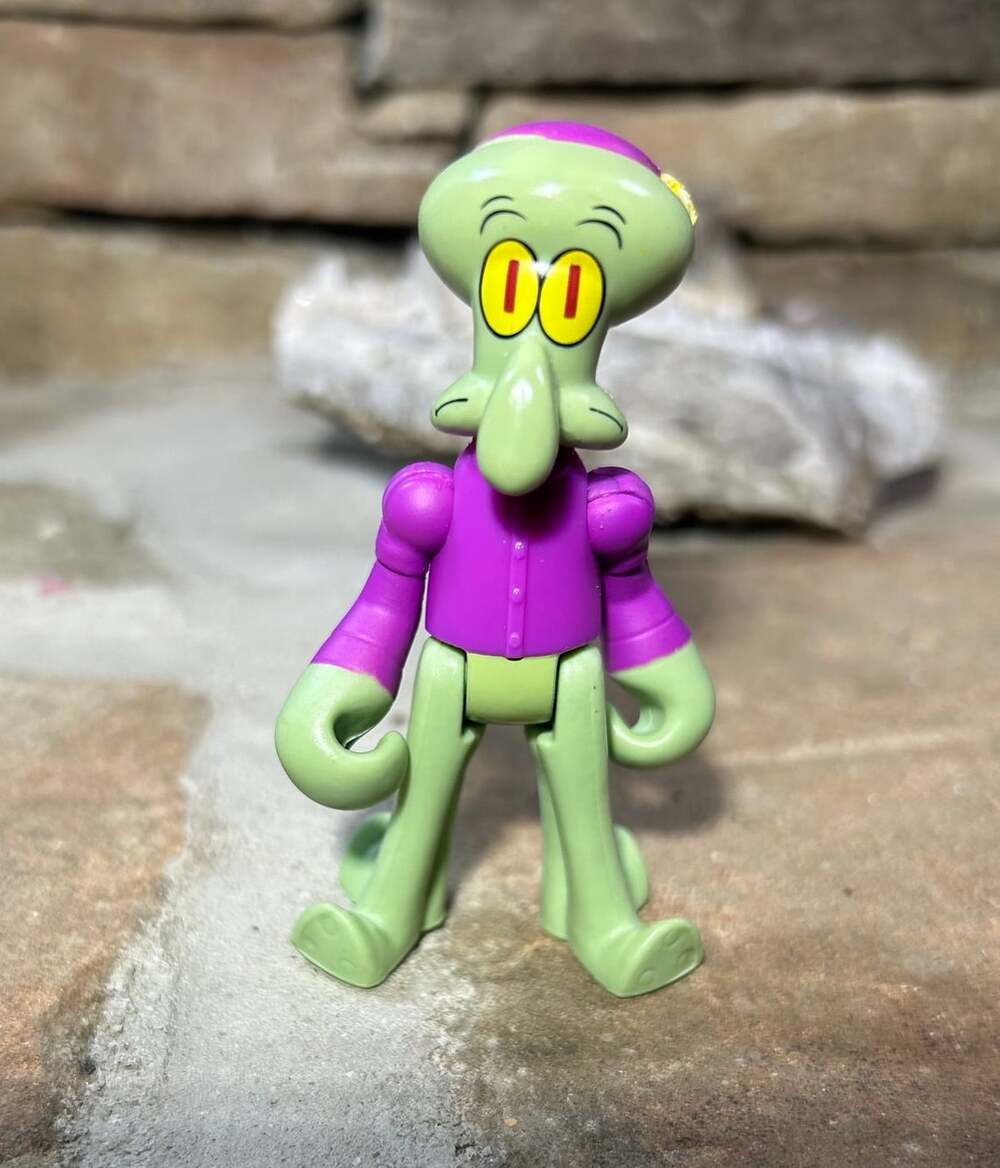 Imaginext Squidward in purple 2013 Mattel plastic action figure